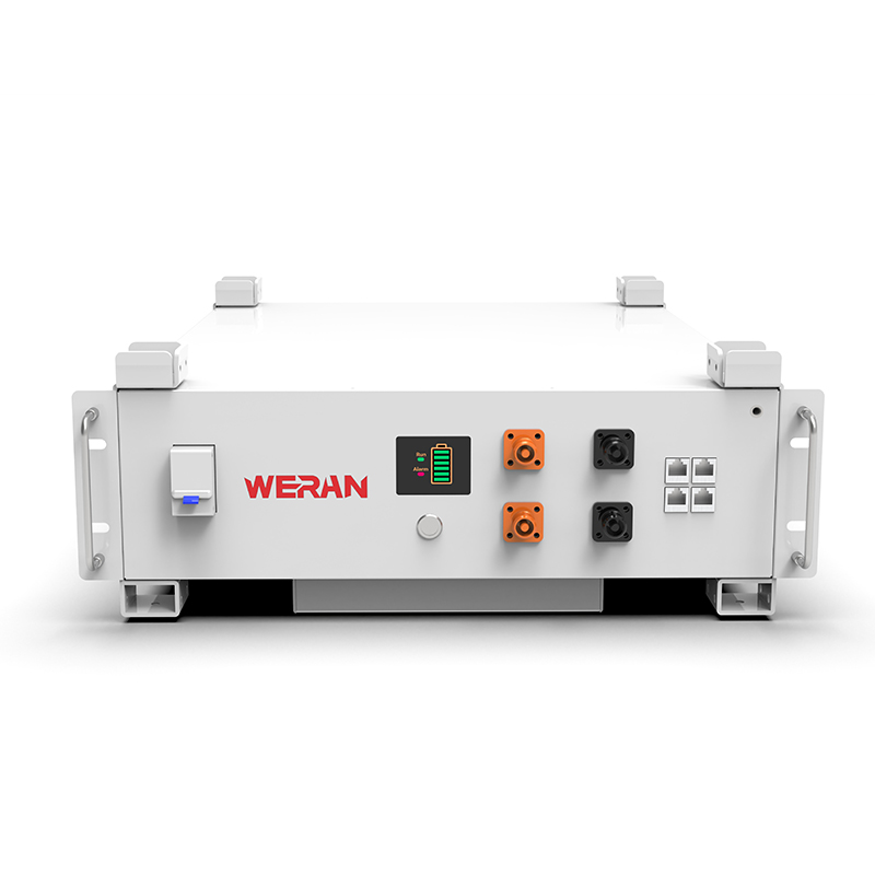 WERAN WRL-48100RW 51.2V 100Ah LiFePO4 стійковий акумулятор (5.12kWh) – 8000 циклів, CAN/RS485, штабельований домашній ESS