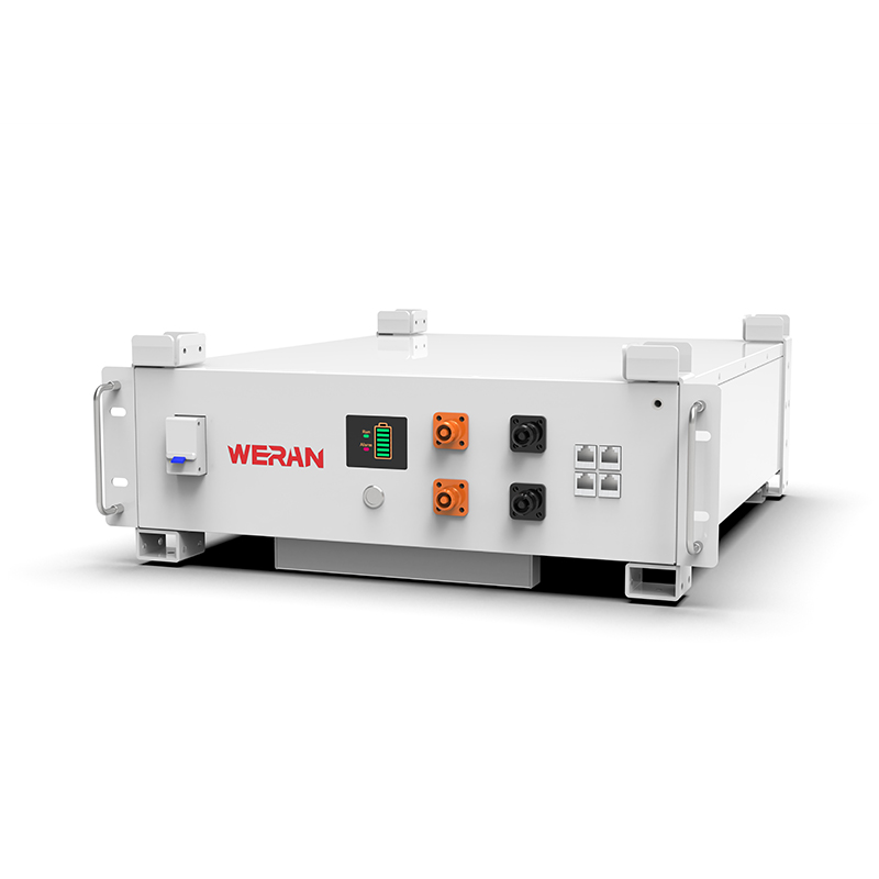 WERAN WRL-48100RW 51.2V 100Ah LiFePO4 стійковий акумулятор (5.12kWh) – 8000 циклів, CAN/RS485, штабельований домашній ESS