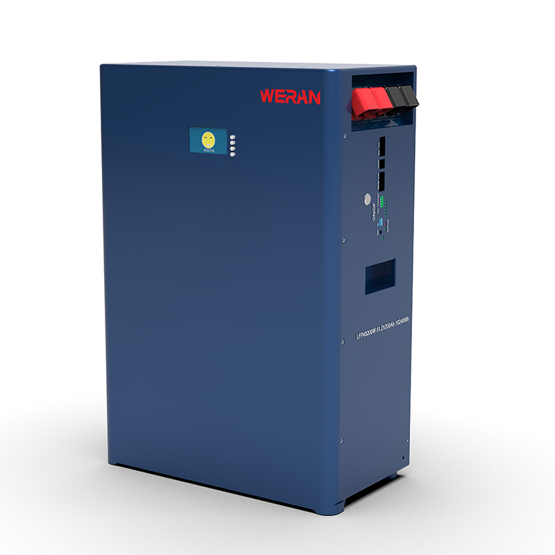 WERAN WRL-48100WB 51.2V 100Ah настінний LiFePO4 акумулятор (5.12kWh) – IP65, 6000 циклів, зовнішній домашній сонячний накопичувач
