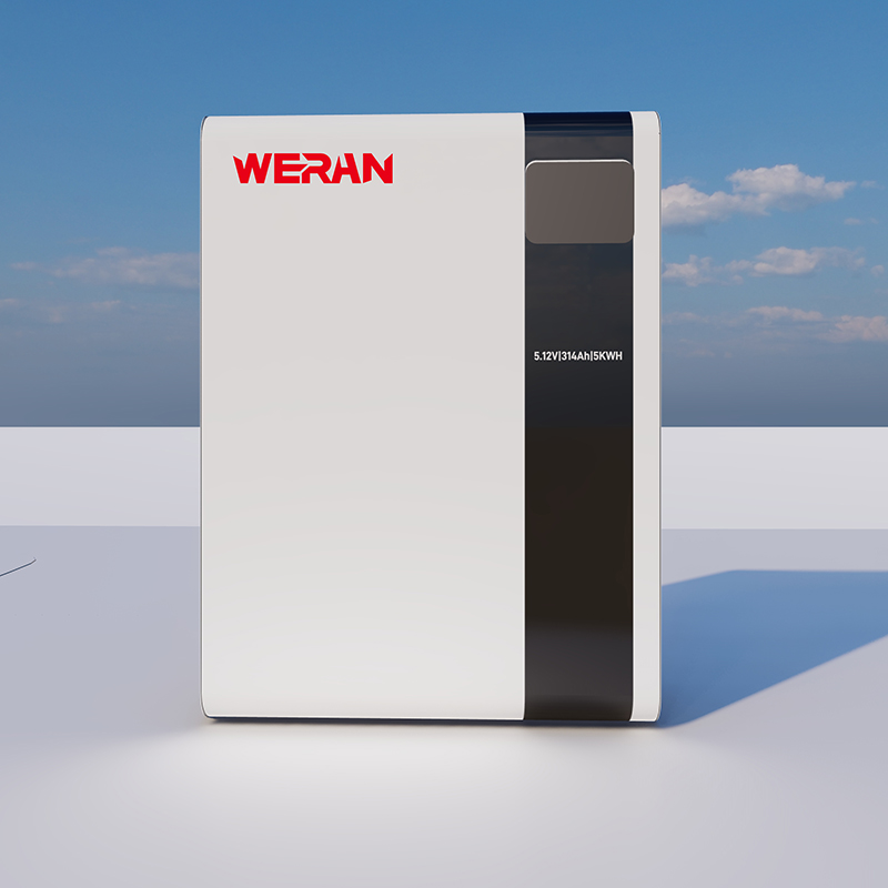 WERAN 51.2V 100Ah 5.12kWh настінна LiFePO4 батарея для житлового зберігання сонячної енергії
